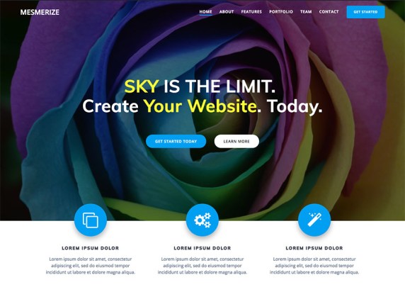 Mesmerize, plantilla de WordPress gratis