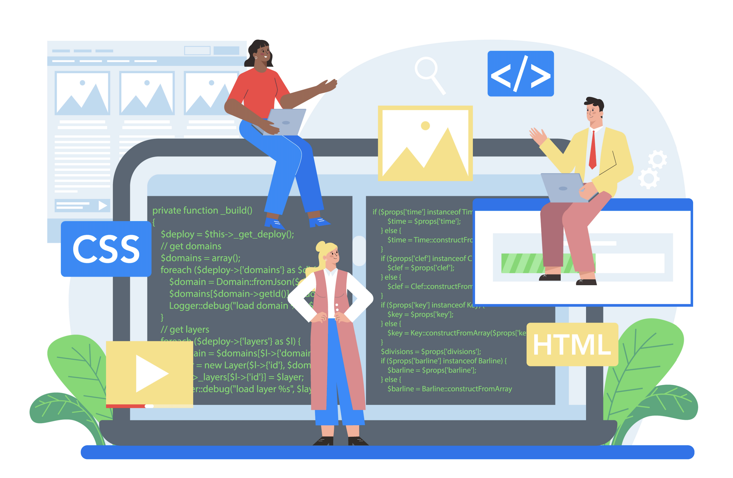 El Sector Web: Desarrolladores front-end y back-end